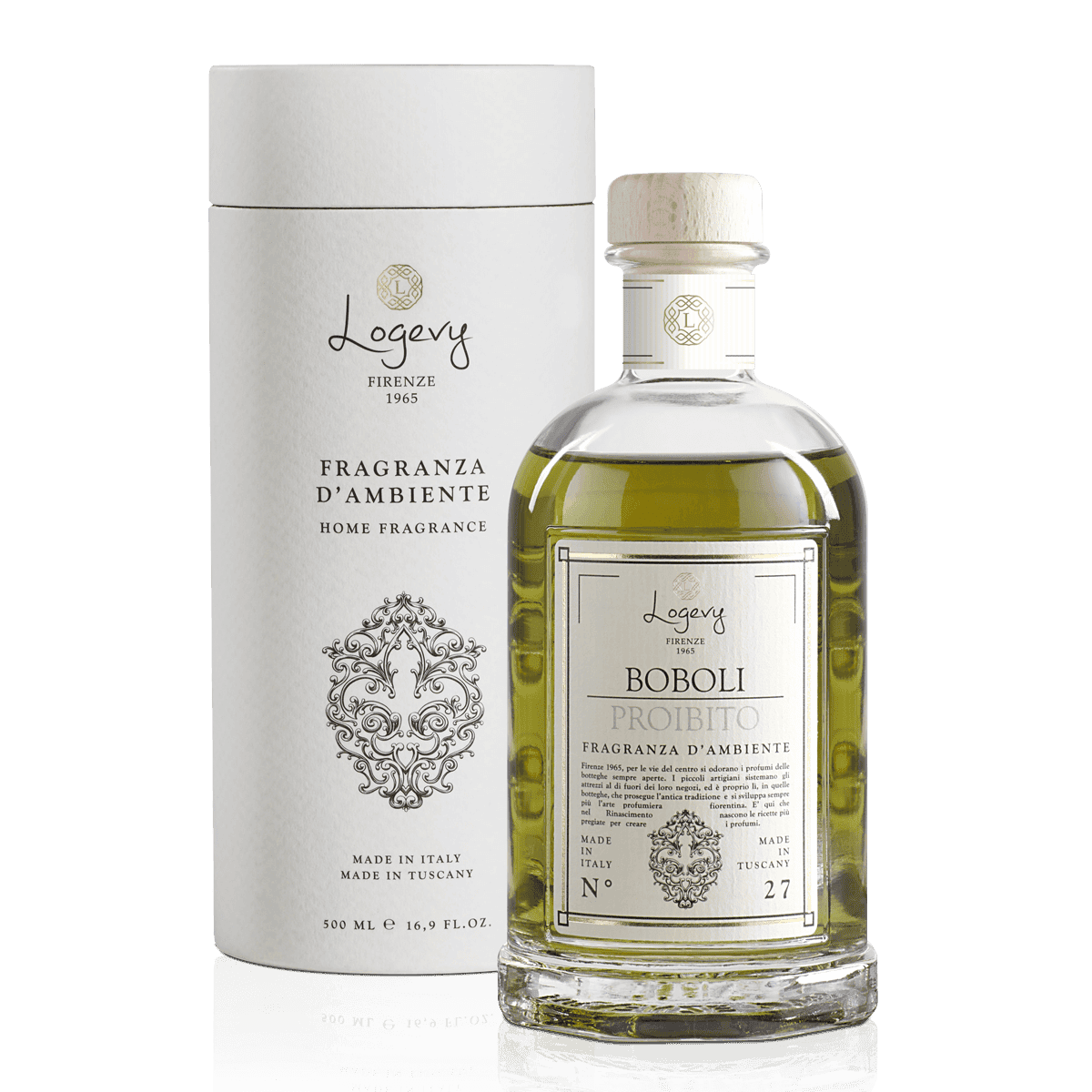Logevy Boboli Proibito doftpinnar i glasflaska från Toscana