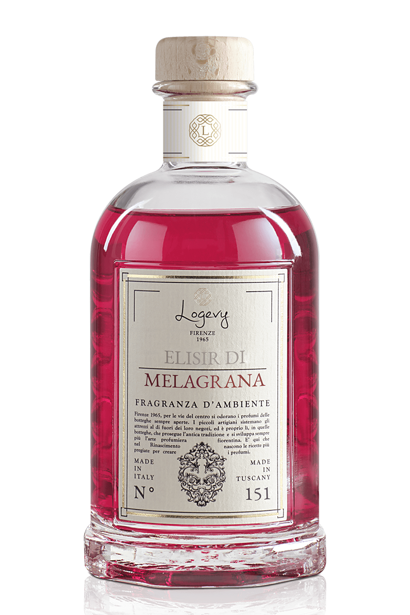 Logevy Elisir di Melagrana doftpinnar i glasflaska från Toscana
