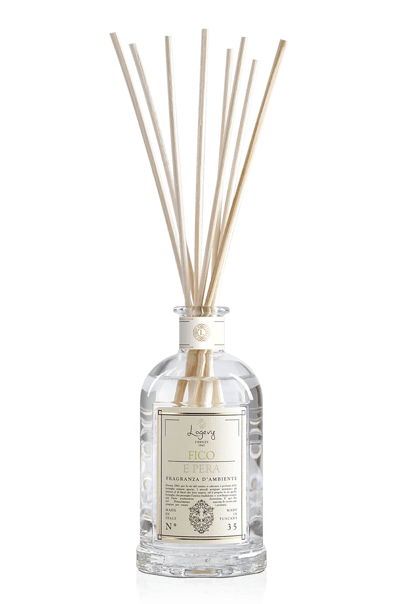 Logevy Fico e Pera diffuser med bambupinnar