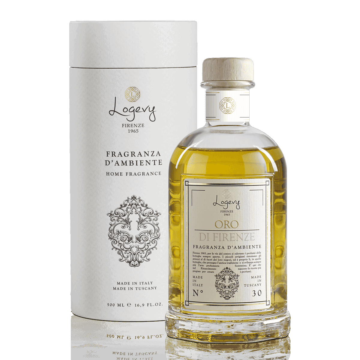 Logevy Oro di Firenze doftpinnar i glasflaska från Toscana