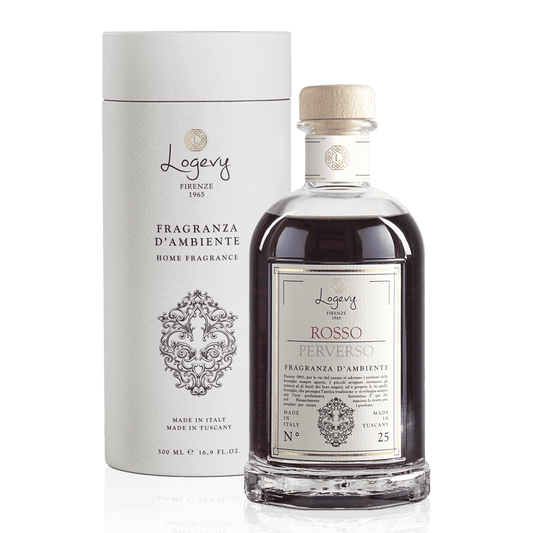 Logevy Rosso Perverso doftpinnar i glasflaska från Toscana